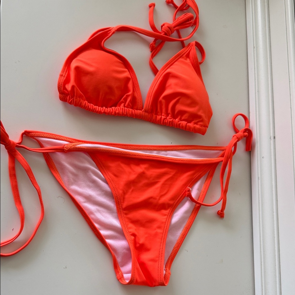 Vibrant Orange Bikini Set